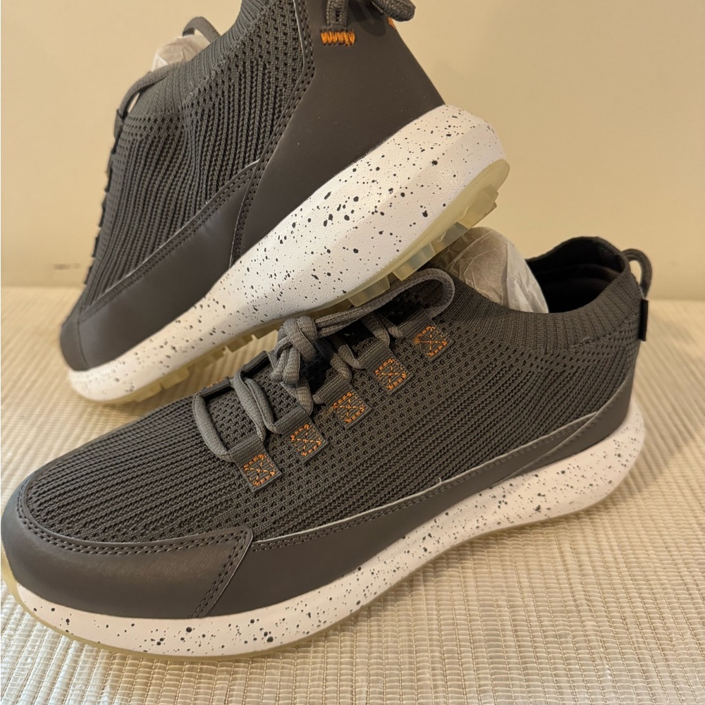 Men’s STROLL Grey / White Sport Knit Golf Shoe *New in Box! All Sizes - Picture 4 of 6